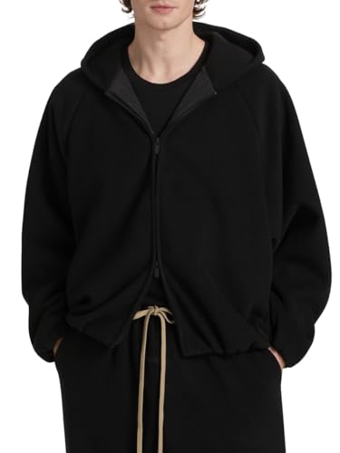 Fear of God Essentials, Brushed Hooded Bomber Jacket, X-Small, Black