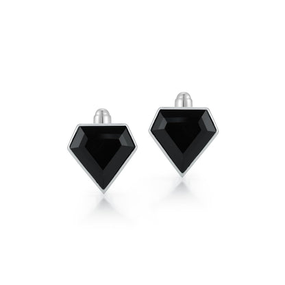 Onyx Pentagon Cufflinks, OS, Black