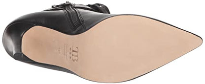 Tiannia Barnes Women's Jazzy Fringe Bootie Nappa Leather Ankle Boot, Black, 8