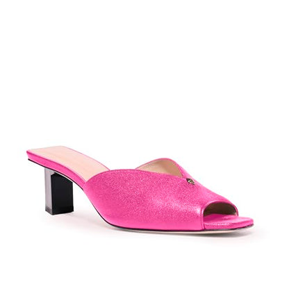 Tiannia Barnes Women's Tiffany Toe Strap Mule, Fuschia/Pink, 6 Narrow