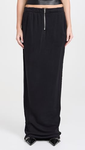 Sami Miro Vintage Women's Porterhouse Maxi Skirt in French Terry, Black, M