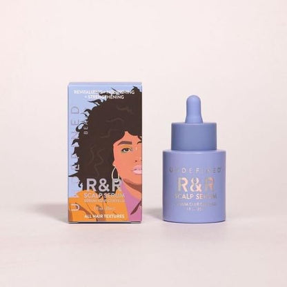 Undefined Beauty R&R Scalp Serum to Revitalize, Nourish, Strengthen for healthy hair infused with clinically proven Peptides, Rosemary, Ashwagandha, Saw Palmetto, Amla, Niacinamide