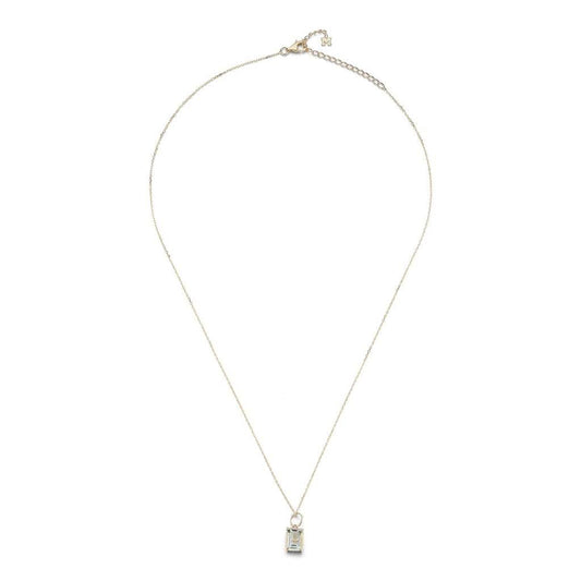 Emerald Cut Green Amethyst Necklace, 16" + 2" Chain