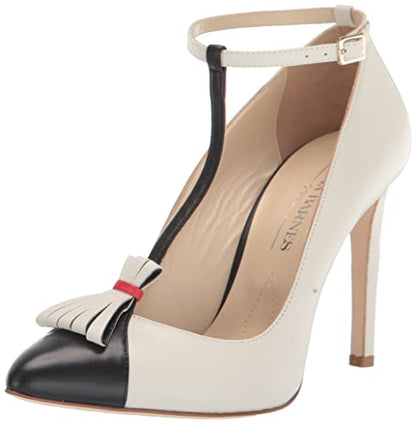 Tiannia Barnes Women's Tamron T-Strap Pump, White, 11.5