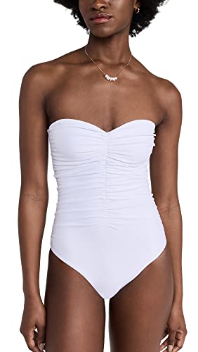 JADE Swim Women's Yara One Piece, White, XL