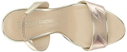 Tiannia Barnes Women's Giselle Slingback Heeled Sandal, Gold, 8