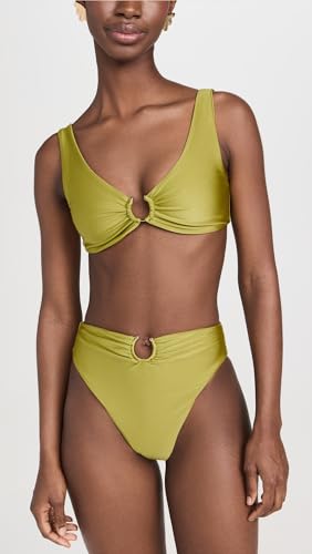 JADE Swim Women's Cami Bikini Bottoms, Mantis Sheen, Green, XS