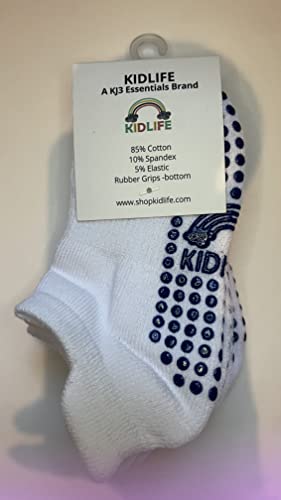 KJ3 Essentials KIDLIFE boys and girls grip ankle socks slip free socks 3 pk (as1, age, 8_years, 10_years)