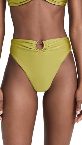JADE Swim Women's Cami Bikini Bottoms, Mantis Sheen, Green, XS