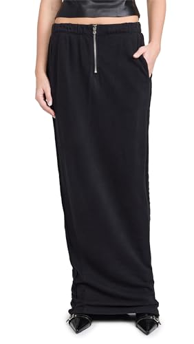 Sami Miro Vintage Women's Porterhouse Maxi Skirt in French Terry, Black, M