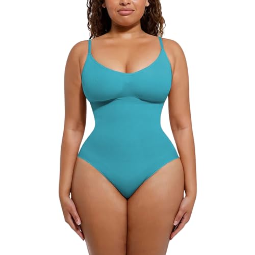 Seamless Bodyshaper Bodysuit for Women - Full Body Shapewear Body Sculpting Suits Sleeveless Round Neck