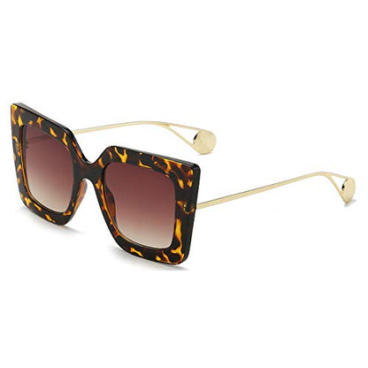 2Chique Boutique Women's Unique Fashion Luxury Sunglasses (Tortoiseshell, brown)