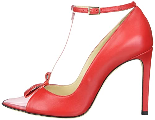 Tiannia Barnes Women's Tamron T-Strap Pump, Red, 10