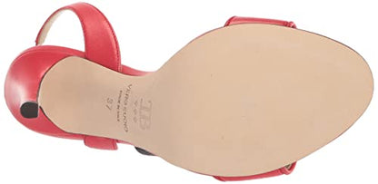 Tiannia Barnes womens Giselle Slingback Heeled Sandal, Red, 8 US