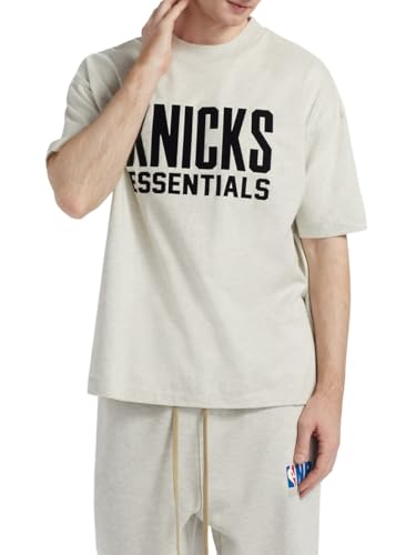 Fear of God Essentials, Knicks Cotton Jersey T-Shirt, Small, Light Heather