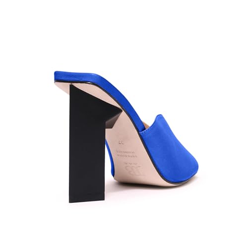 Tiannia Barnes Women's Tiffany Toe Strap Mule, Cobalt Blue, 12