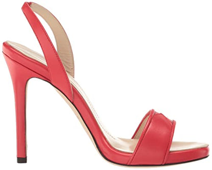 Tiannia Barnes womens Giselle Slingback Heeled Sandal, Red, 8 US