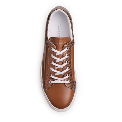 Tiannia Barnes Men's Leather Sneaker, Royal Cognac, 11