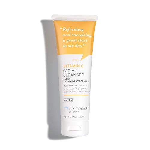 Cosmedica Skincare Vitamin C Facial Cleanser - 4 oz, Vitamin C for Anti-Aging – Gentle Face Cleanser Refreshes and Restores Skin’s Natural Vibrance and Clarity