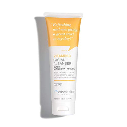 Cosmedica Skincare Vitamin C Facial Cleanser - 4 oz, Vitamin C for Anti-Aging – Gentle Face Cleanser Refreshes and Restores Skin’s Natural Vibrance and Clarity