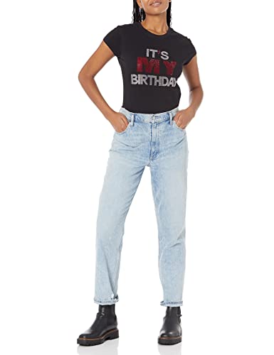 2Chique Boutique Women's It's My Birthday Rhinestone Crew Neck T-Shirt Sizes S-3X (2X) Black