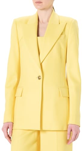 Sergio Hudson, SB Peak Lapel Blazer, 4, Yellow
