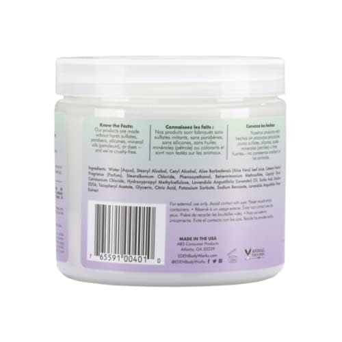 EDEN BodyWorks Lavender Aloe Anti-Breakage Deep Conditioner (16 oz) - Hair Treatment to Strengthen & Enhance Hair Elasticity