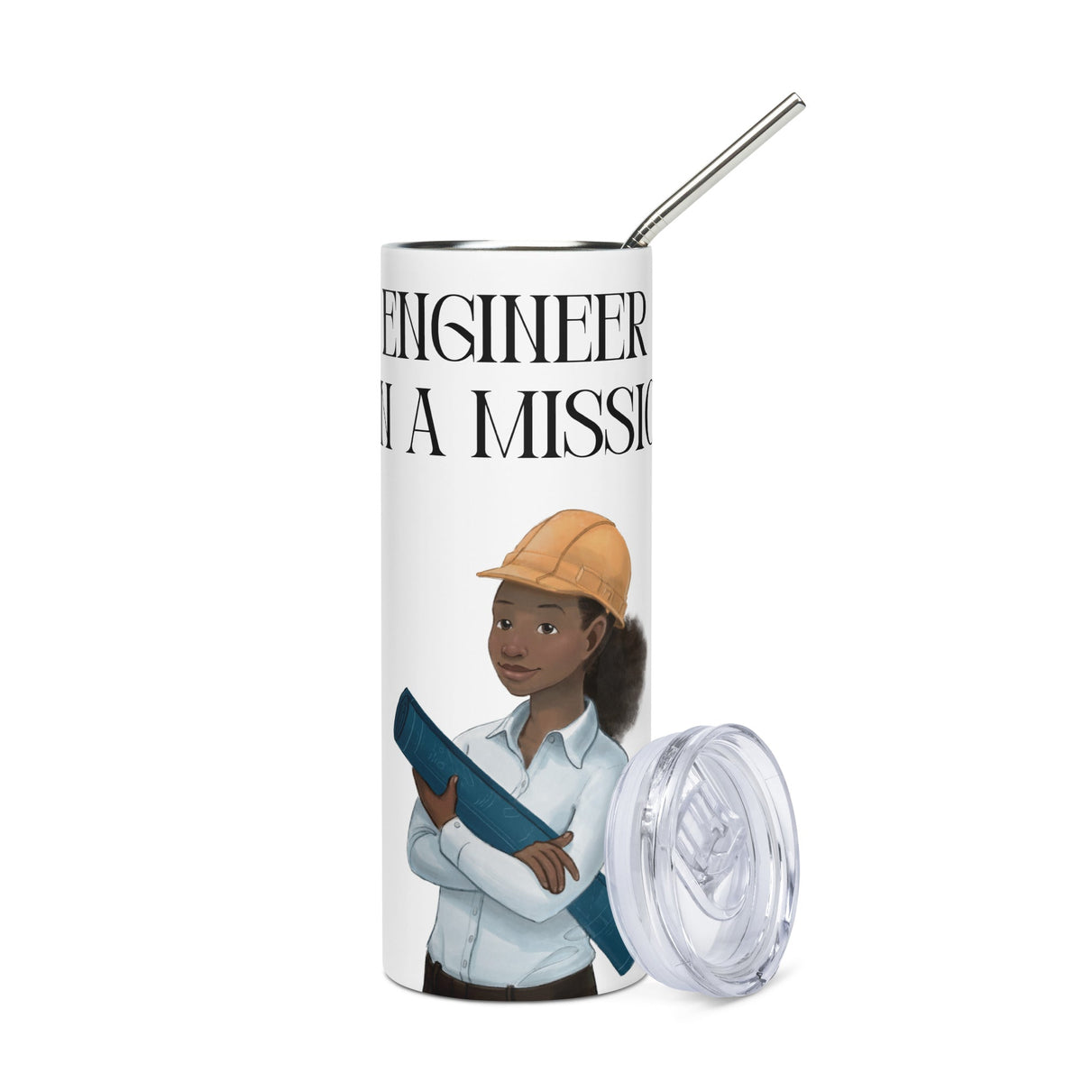 Engineer on a Mission Slim Steel Tumbler