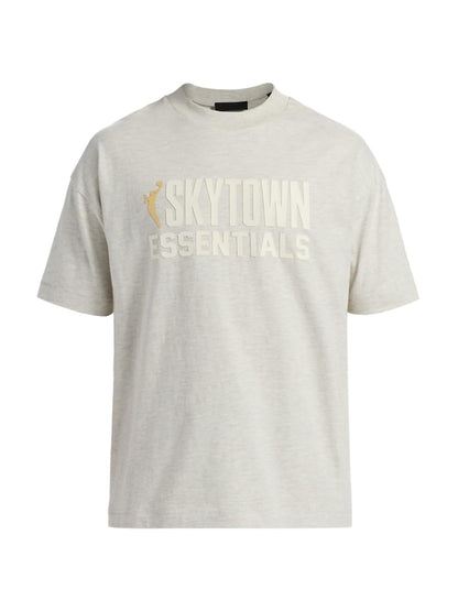 Fear of God Essentials, Sky Cotton Jersey Crewneck T-Shirt, X-Small, Light Heather