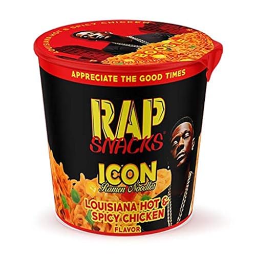 Rap Snacks Louisiana Hot ICON Ramen Noodles Boosie-Pack of 12