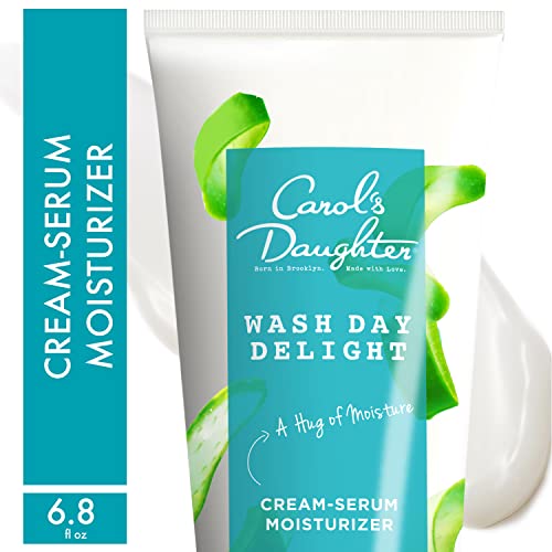 Carol's Daughter Wash Day Delight Cream Serum Hair Moisturizer for Curly Hair, Anti-Frizz, Made with Aloe and Glycerin, 6.8 fl oz