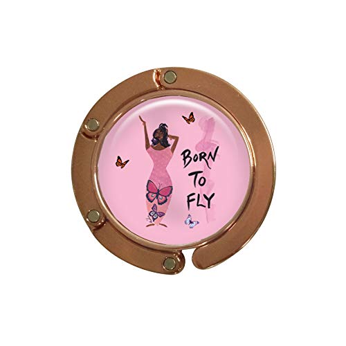 Shades of Color Purse Hanger, Born to Fly, 2.5 x 1.73 inches (PH138)