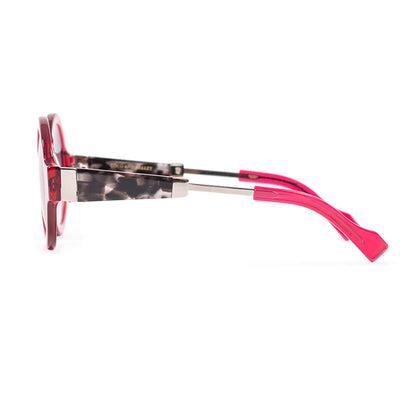 Coco and Breezy Pram Round Sunglasses, 202/Red/Tortoise/Silver, 48mm, 23mm, 145mm