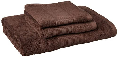 Eclipse Home Classic Brown Bathroom Towel Set - Pure Cotton Bath Towels - Soft, Fluffy Super Absorbent Cloths for Shower, Beach, Kitchen - Set of 3 Luxury Bathroom Towels