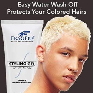 FRAGFRE Light Hold Hair Gel Fragrance Free 8 oz - Lightweight Styling Gel for Fine Fragile and Weakened Hairs - Paraben Free Hypoallergenic Sensitive Formula - Vegan Gluten Free Cruelty Free (1 Pack)