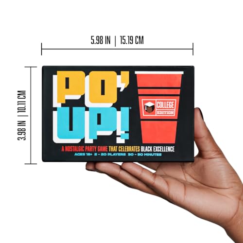 PO' UP! Card Game: College Edition - A Party Game Celebrating Black College Students and Grads | 215 Questions | 11 Categories | 18+