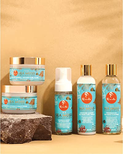 Curls Sea Moss Nourish & Shine Foam - Nourishing, Alcohol-Free Hair Mousse - Vitamin and Mineral Infused - Lightweight, Sculpted, Glossy & Voluminous Finish - For All Types 5.75oz