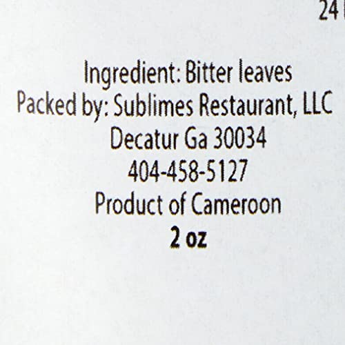 Kopabana Chopped Dried Bitter Leaves | Vernonia amygdalina | Non GMO | 2oz