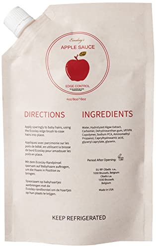 Ecoslay Apple Sauce Edge Control, Multi-purpose styling gel, No flaking or caking, Firm hold, 8oz
