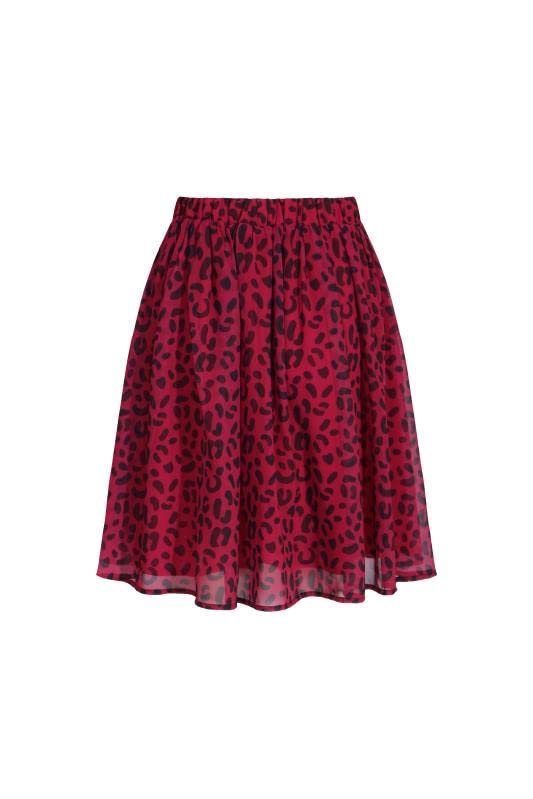 Pantora Women's Carla Chiffon Skirt, Pink Leopard, Medium