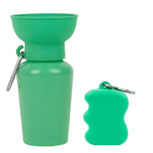 Green Treat Dispenser & Flip Bottle Bundle