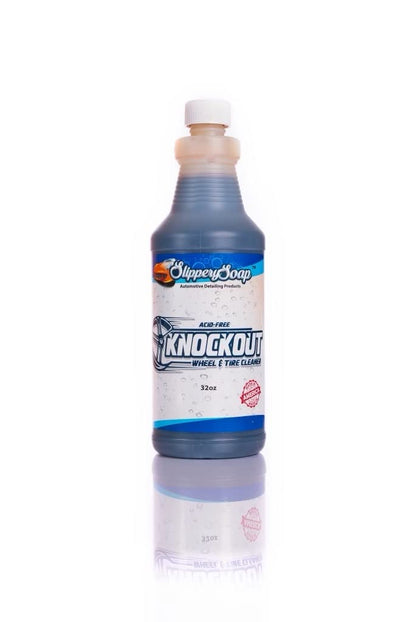 SLIPPERY SOAP Knockout Acid-Free Wheel and Tire Cleaner, Fast Cleaning, Safely Removes Brake Dust & Dirt, 32 ounces