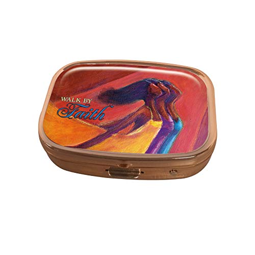 Shades of Color Pill Box Case, Walk By Faith, 2.23 x 1.77 inches (PBC126)