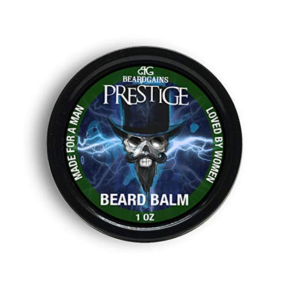 Scented Organic Beard Balm Butter for Men - Beard Gains Made for A Man, Loved by Women (Prestige, 1 Ounce)