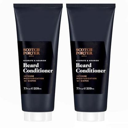 Scotch Porter Hydrate & Nourish Beard Conditioner Twin Pack – Long-Lasting Moisture Helps Strengthen, Reduce Frizz & Promote Healthy Hair Growth for Dull, Dry, Coarse Beards – Original, 2 * 7.1 Oz.