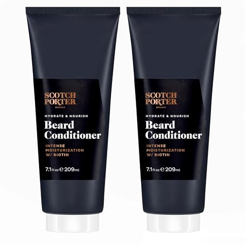 Scotch Porter Hydrate & Nourish Beard Conditioner Twin Pack – Long-Lasting Moisture Helps Strengthen, Reduce Frizz & Promote Healthy Hair Growth for Dull, Dry, Coarse Beards – Original, 2 * 7.1 Oz.