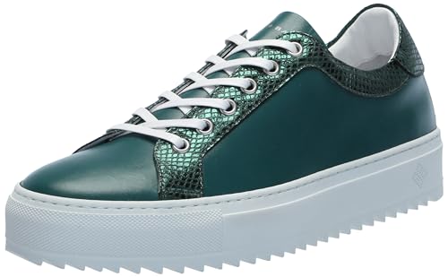 Tiannia Barnes Men's Leather Sneaker, Olive, 7