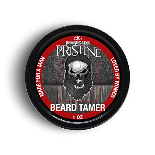 Beard Gains Pristine Scented Color Tinted Beard Tamer Wax for Men, Shape, Style & Groom Facial Hairs with Organic Balm Leave In Conditioner, Control Wild Whisker Hairs - Choose Your Hair Color (Red)