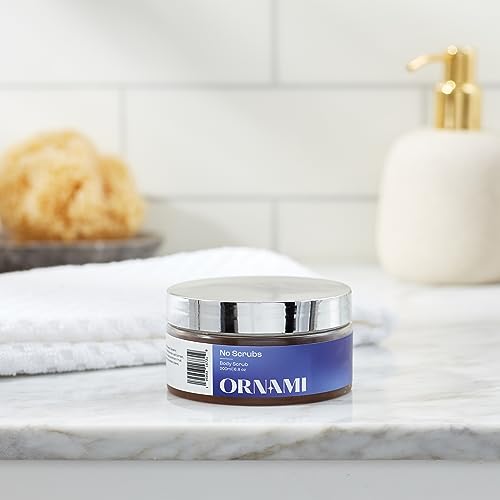 Ornami Body Scrub, Exfoliating and Illuminating Sugar Scrub with Coconut Oil and Essential Oils for Hand and Body 6.7oz