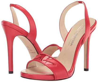 Tiannia Barnes womens Giselle Slingback Heeled Sandal, Red, 8 US